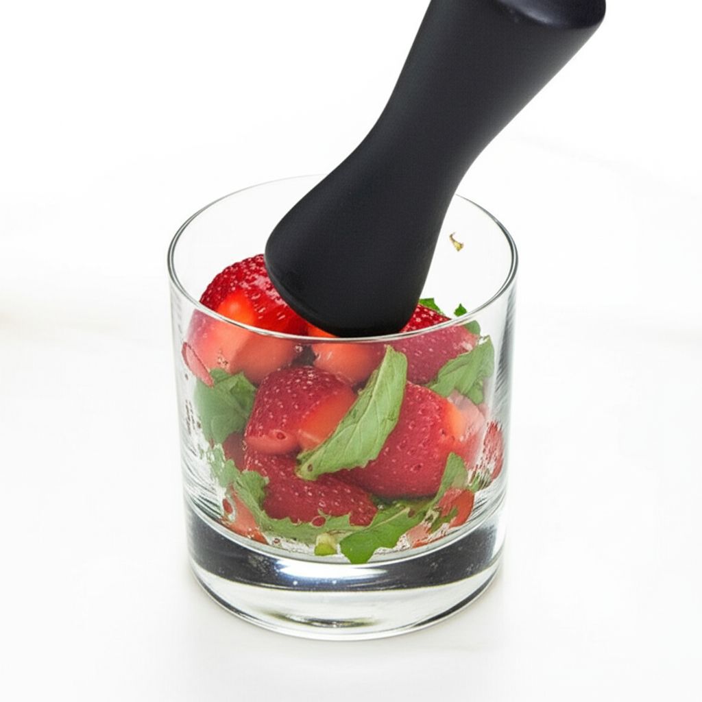 Strawberry Basil Bourbon Smash
