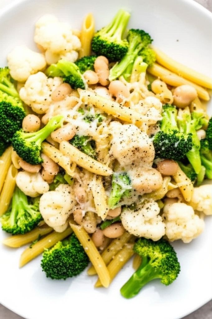 Whole-Family Pasta with Broccoli and Cauliflower
