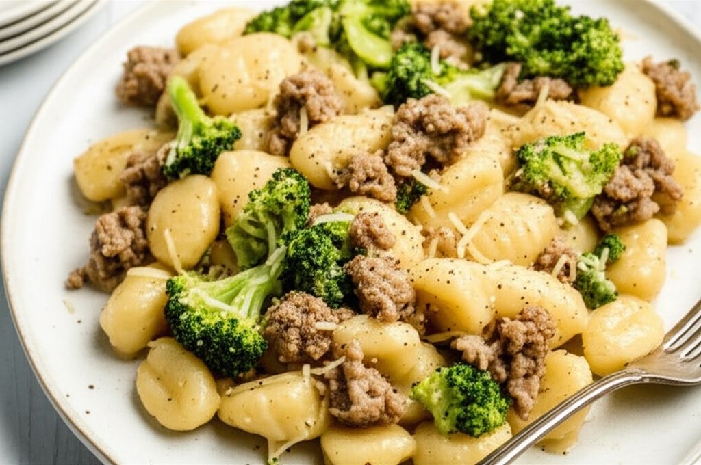 20-Minute Sausage-Broccoli Gnocchi Alfredo