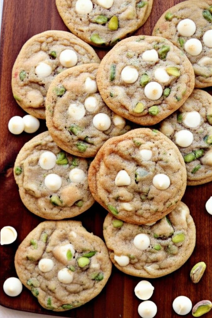 Amazing White Chocolate Chip Pistachio Cookies