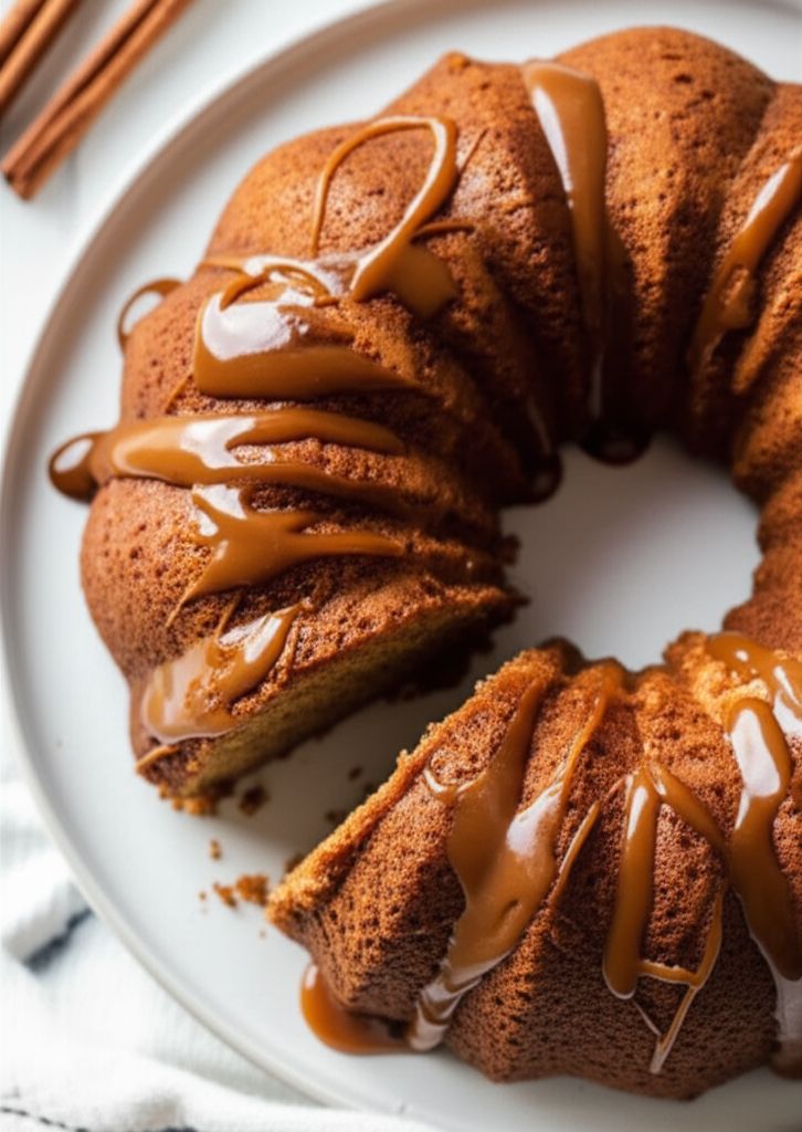 Apple Cake with Caramel Glaze