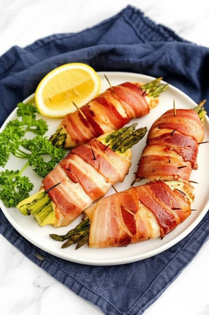 Bacon-Wrapped Stuffed Chicken Breasts in the Air Fryer