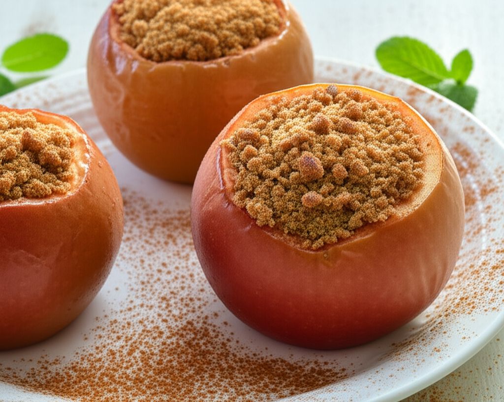 Baked Apples with Oatmeal Filling