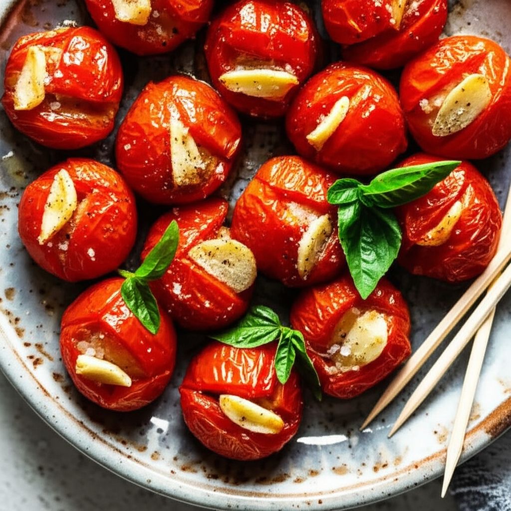 Baked Cherry Tomatoes with Garlic