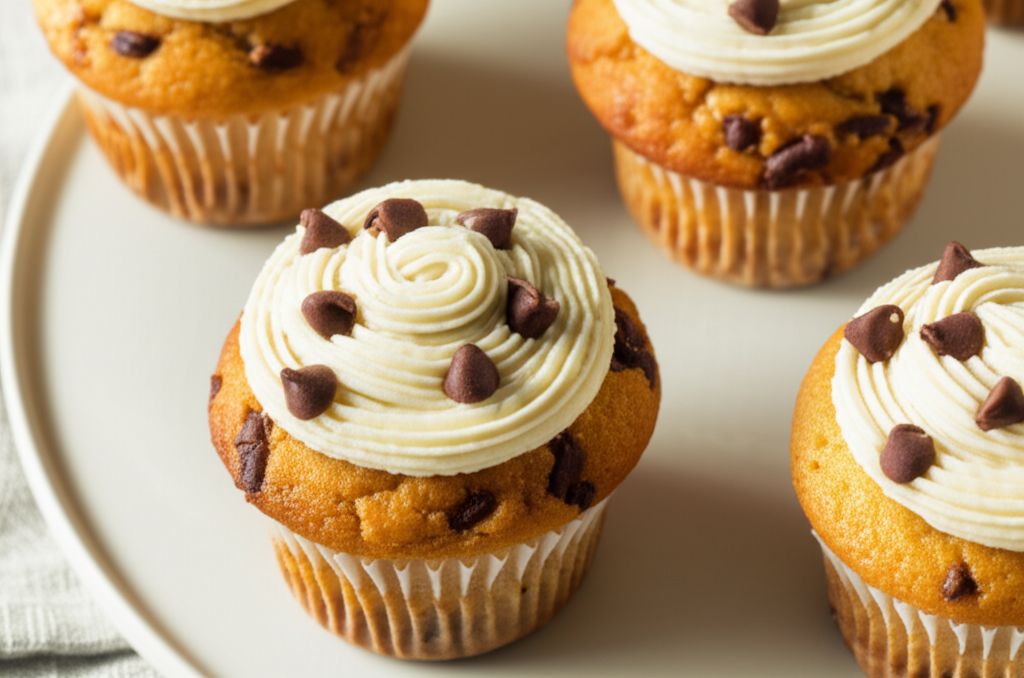 Banana Chocolate Chip Cupcakes with Cream Cheese Frosting