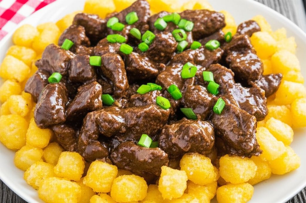 Beef Tips and Tots