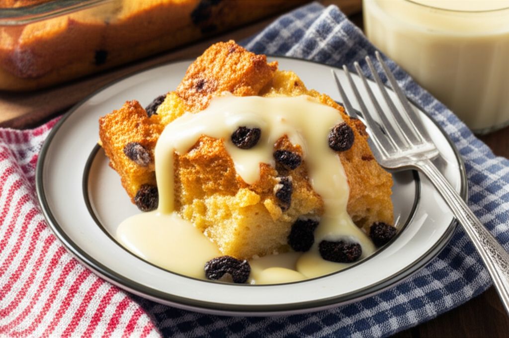 Best Bread Pudding with Vanilla Sauce