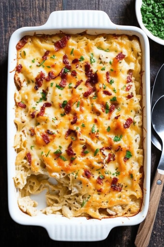 Chicken Carbonara Pasta Bake