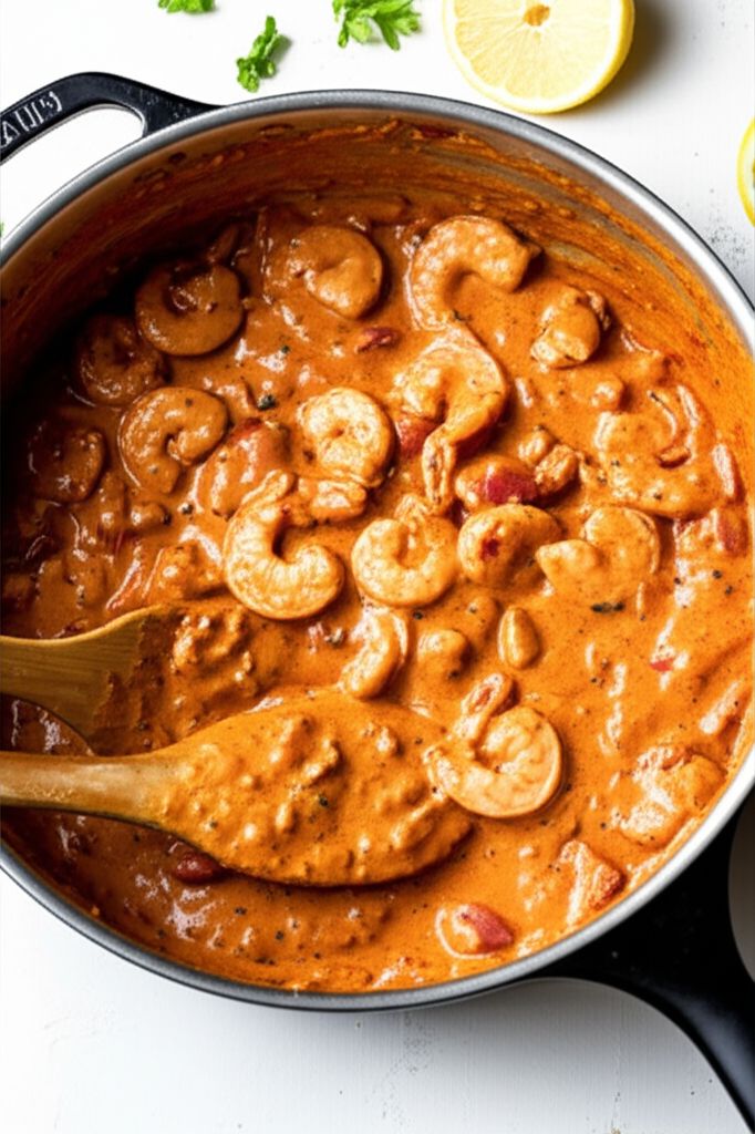 Creamy Cajun Shrimp and Sausage Pasta