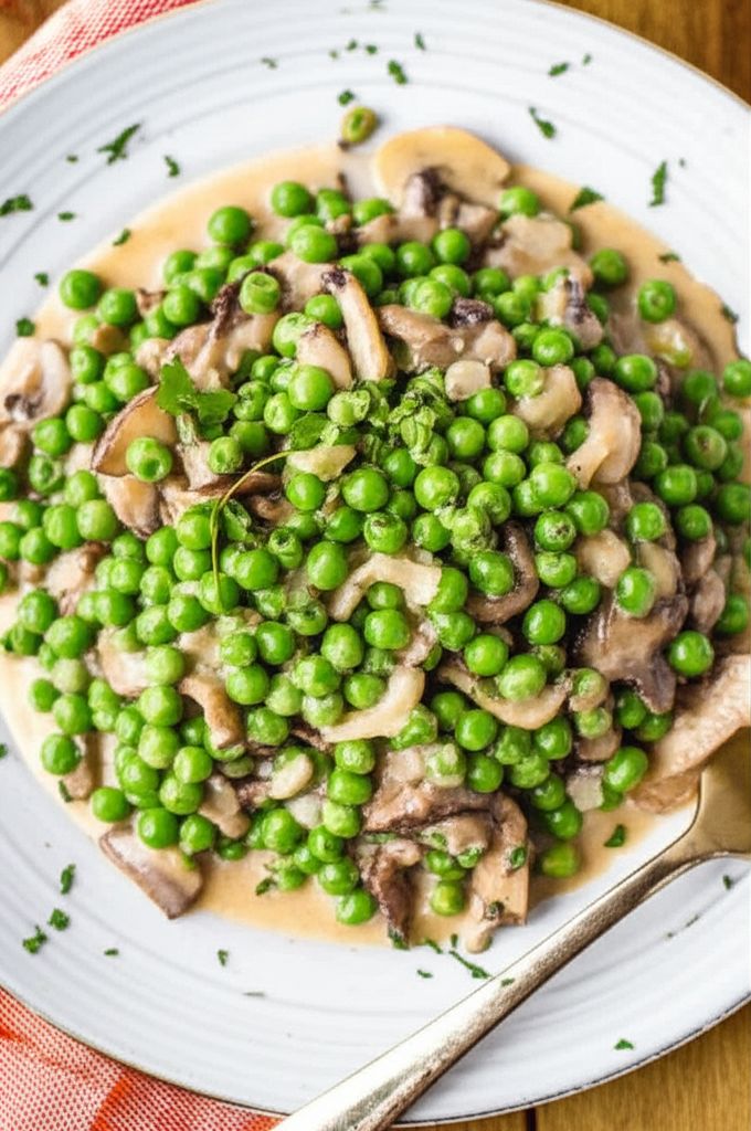 Creamy Mushroom Peas