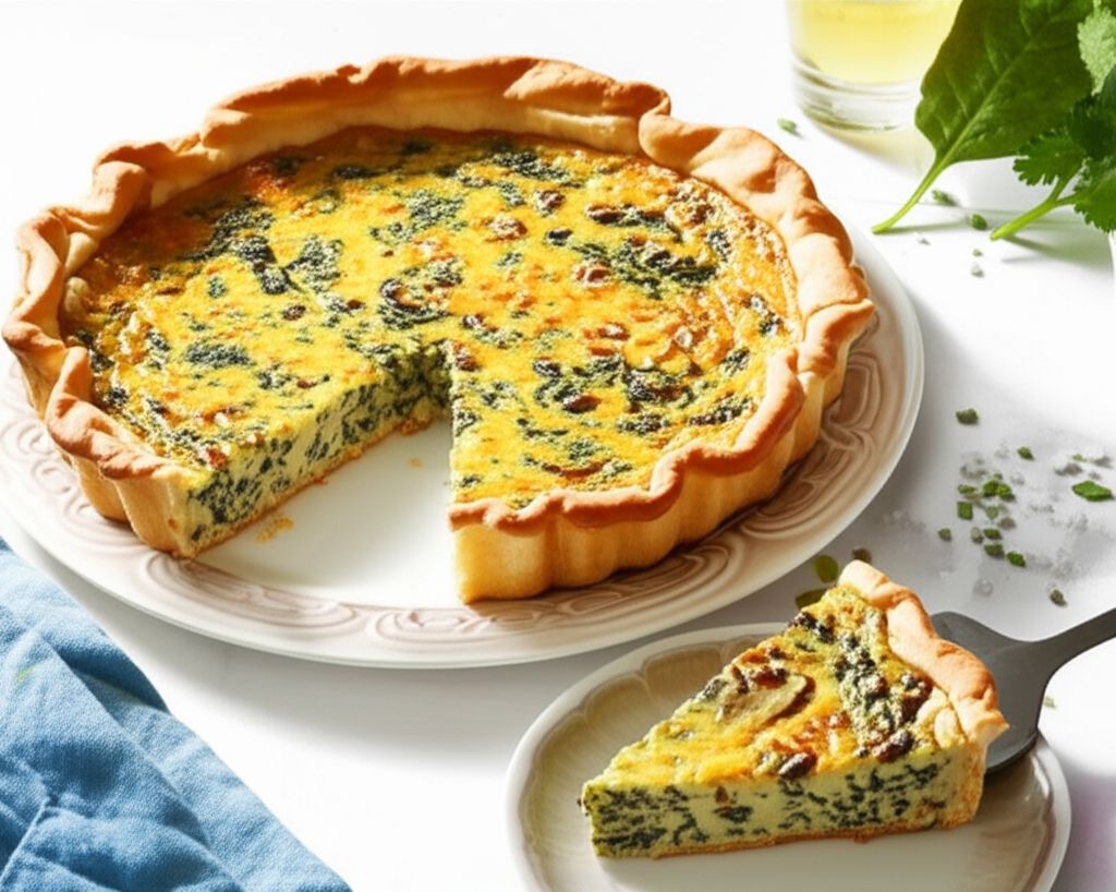 Easy Spinach Mushroom Quiche