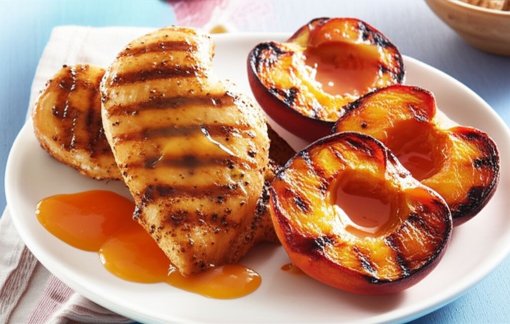 Grilled Chicken with Peach Sauce
