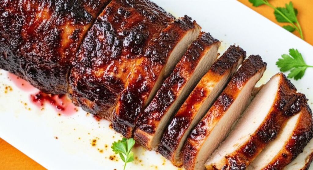 Grilled Pork Tenderloin with Balsamic Honey Glaze