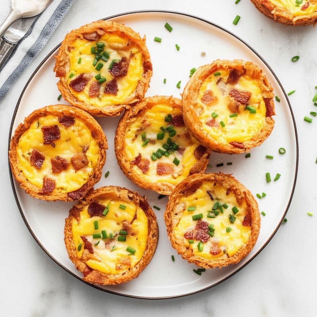 Hash Brown and Bacon Omelet Cups