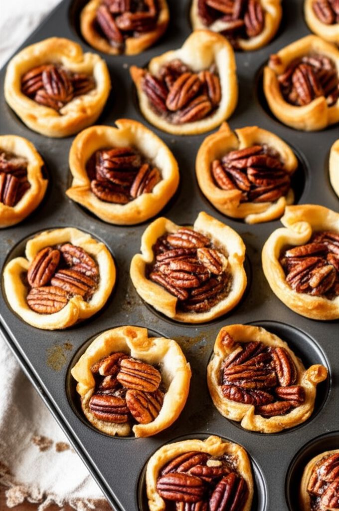Mini Croissant Crust Pecan Pies