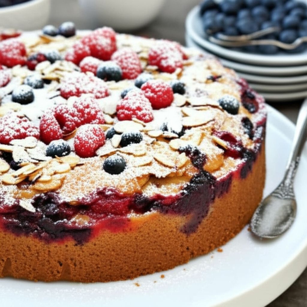 Mixed Berry Almond Cake