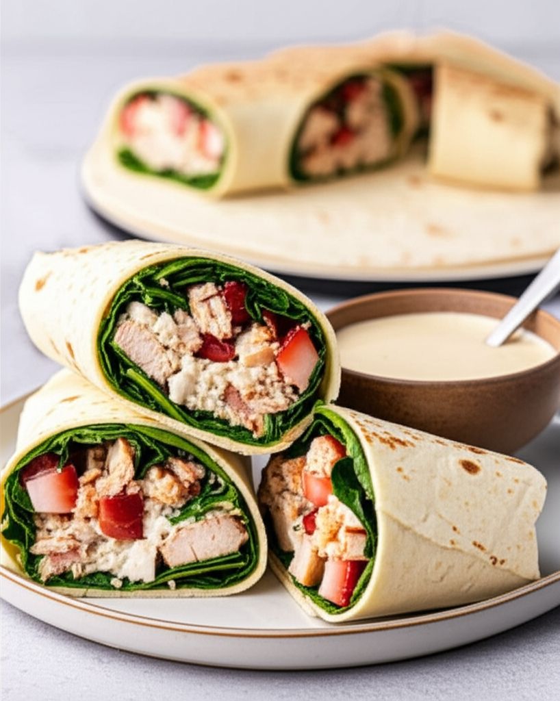 Rotisserie Chicken Wrap with Strawberries