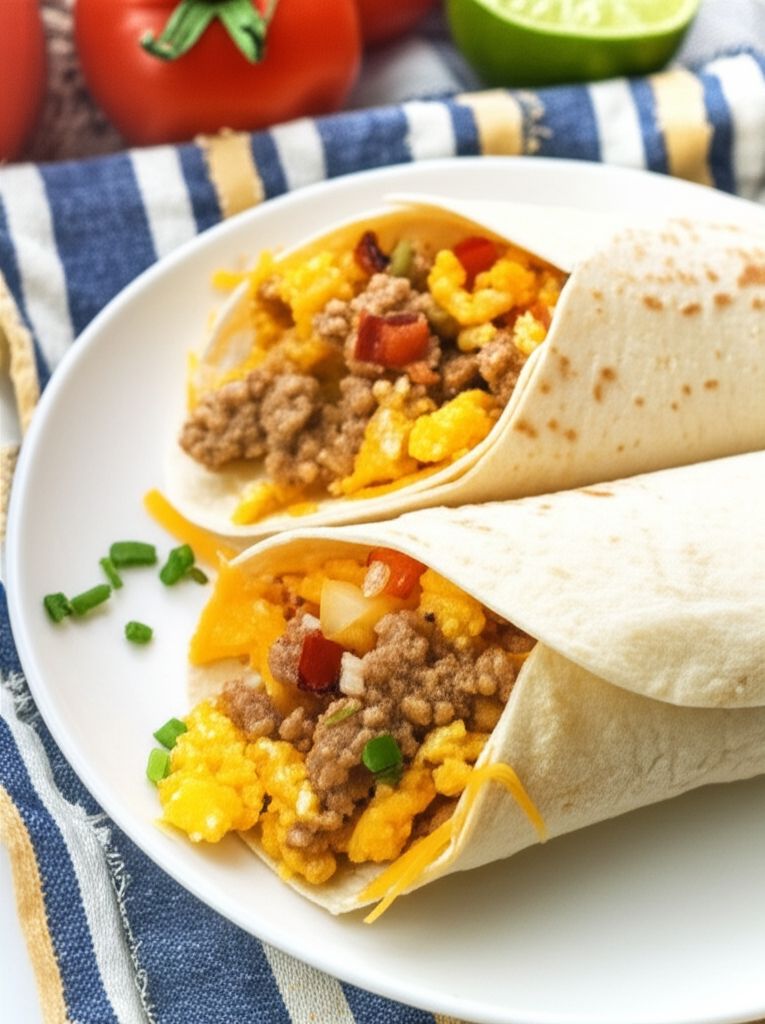 Sausage and Pepper Sunrise Burrito