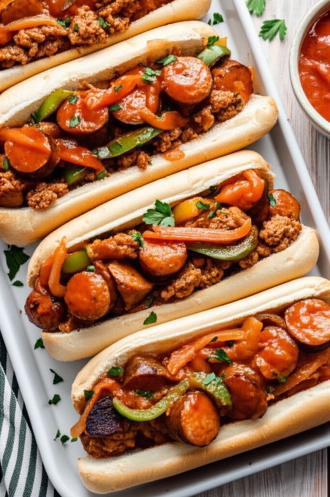 Sausage, Pepper, and Onion Sandwiches