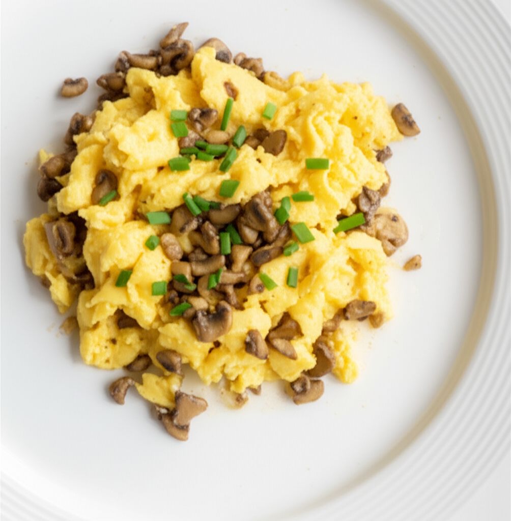 Sauteed Mushroom Scrambled Eggs