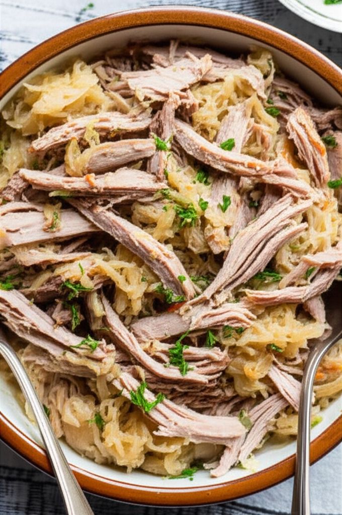 Slow Cooker Pork Chops and Sauerkraut