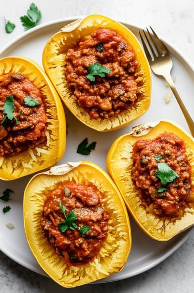 Spaghetti Squash with Paleo Meat Sauce