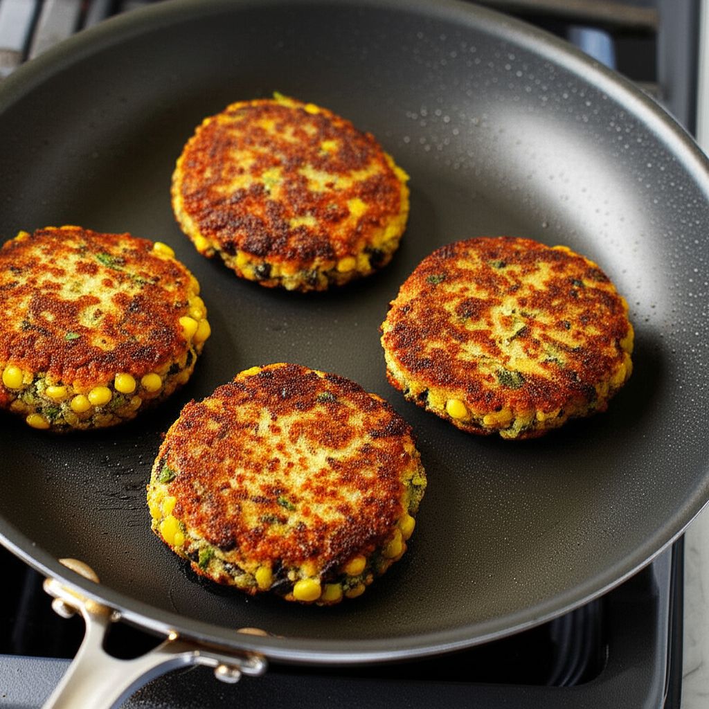 Spicy Black Bean and Corn Burgers