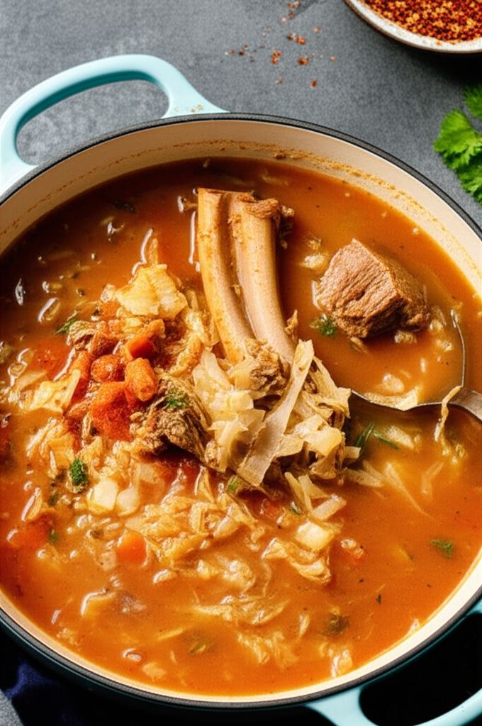 Sweet and Sour Cabbage Soup