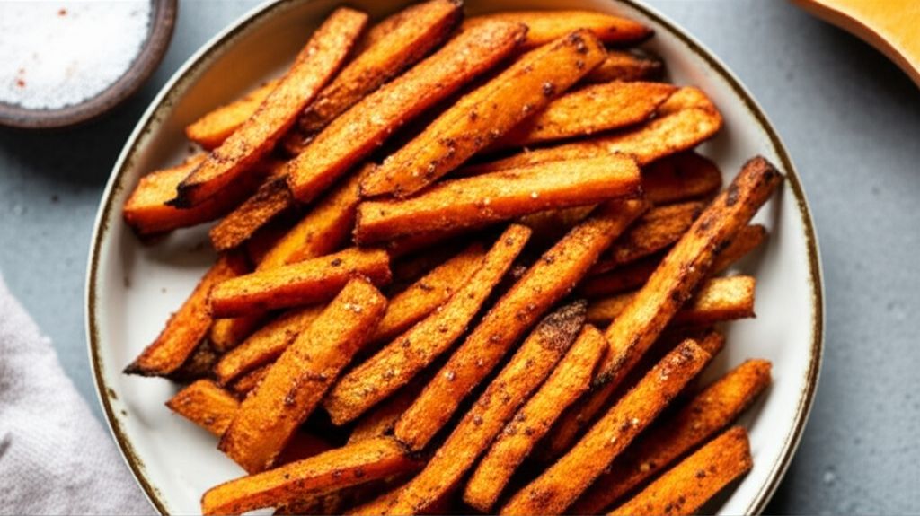 Sweet and Spicy Air Fryer Butternut Squash Fries