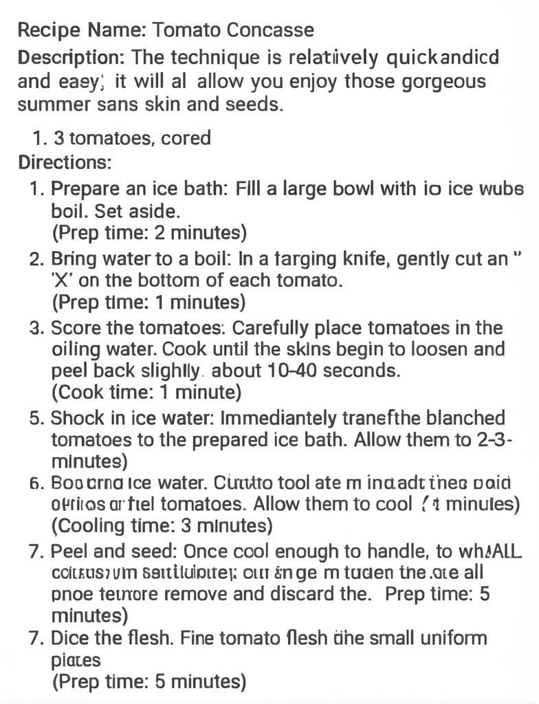 Tomato Concasse