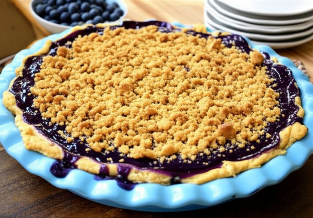 True Blue Custard Crunch Pie